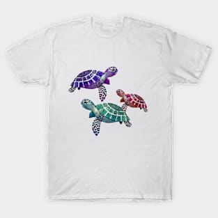 Cute pretty watercolor sea turtles T-Shirt